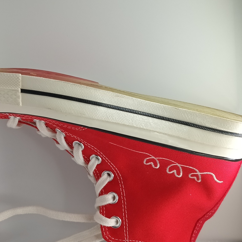 Converse Chuck Taylor All Star 70 Hi Red Made With Love Valentine's Sneakers - Picture 10 of 10